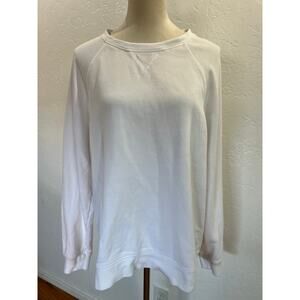 Everlane White 100% Cotton Crewneck Sweatshirt Women’s Size L